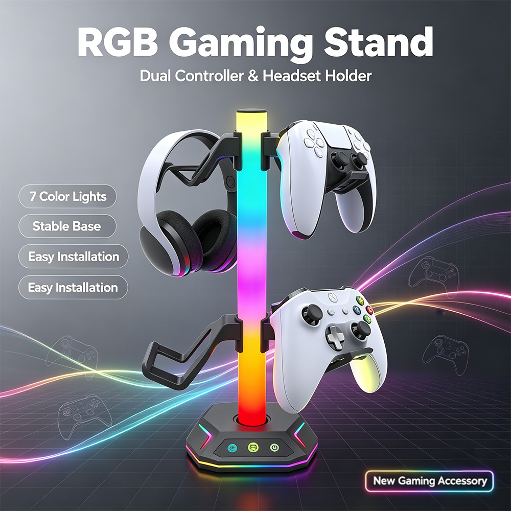 Headset Stand Rgb - Soporte para controlador Playstation5, colgador de
