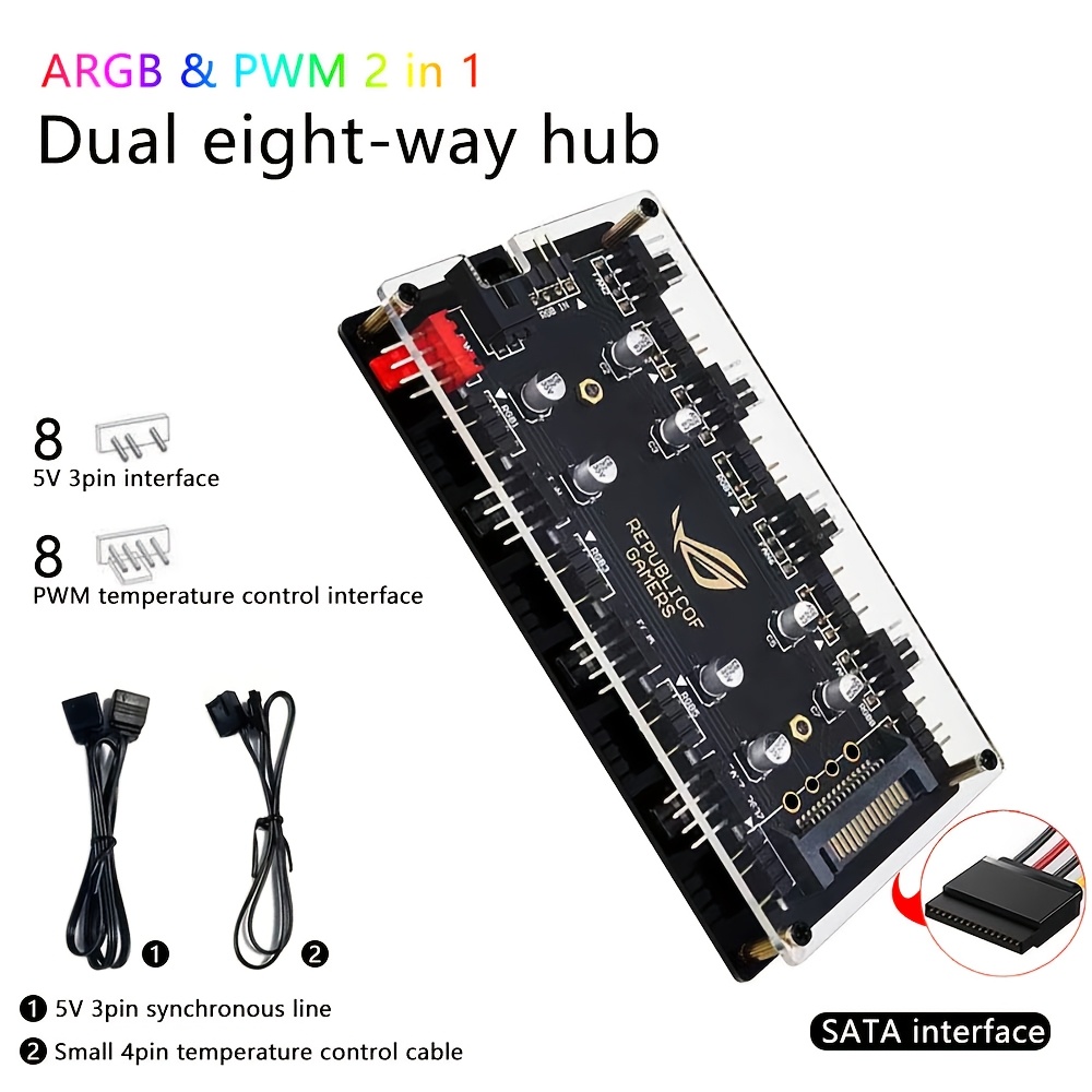 Rgb Hub Sync - Hub de Ventiladores Dual de 8