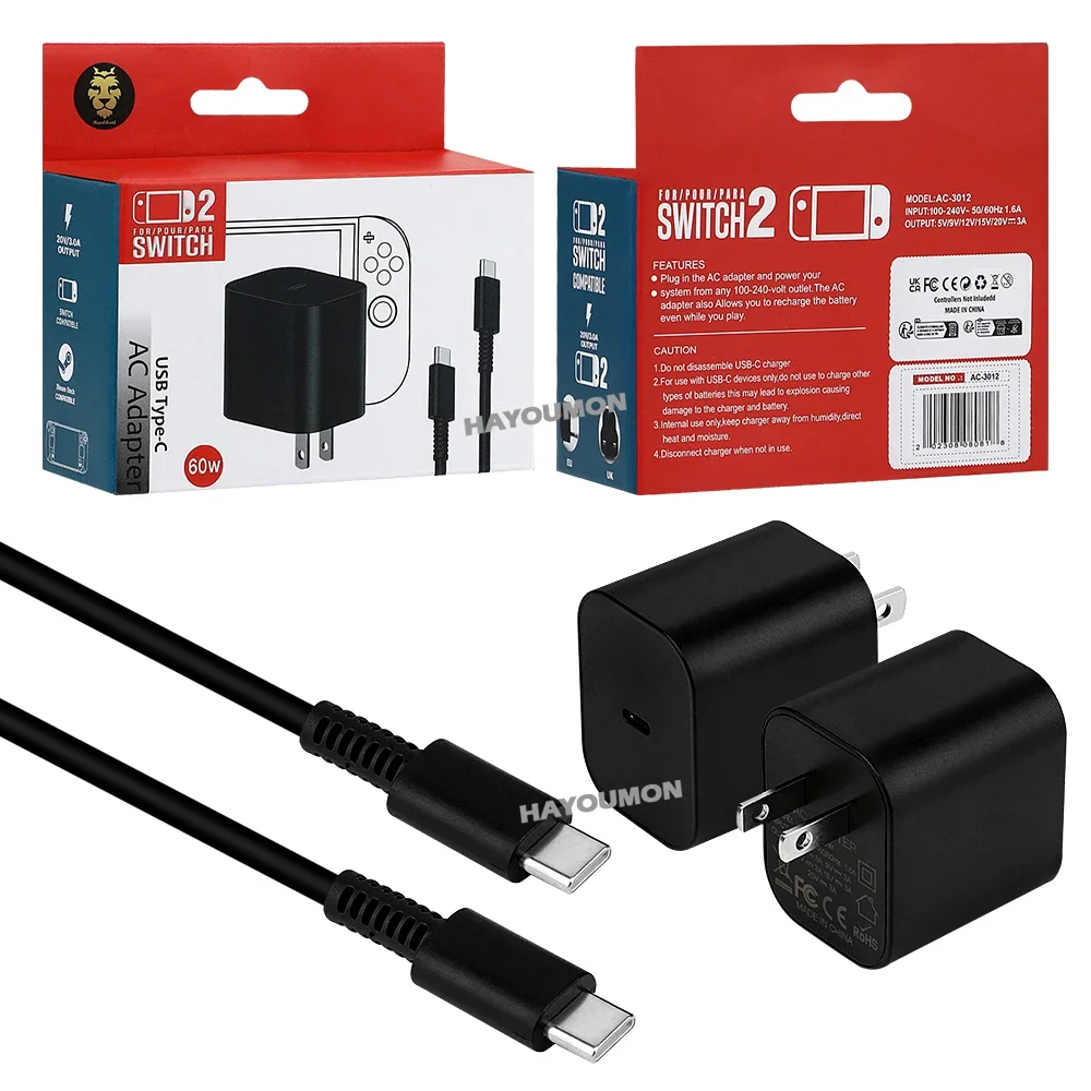 Gaming Accessories Uk - Adaptador de CA Tipo-C de 60W