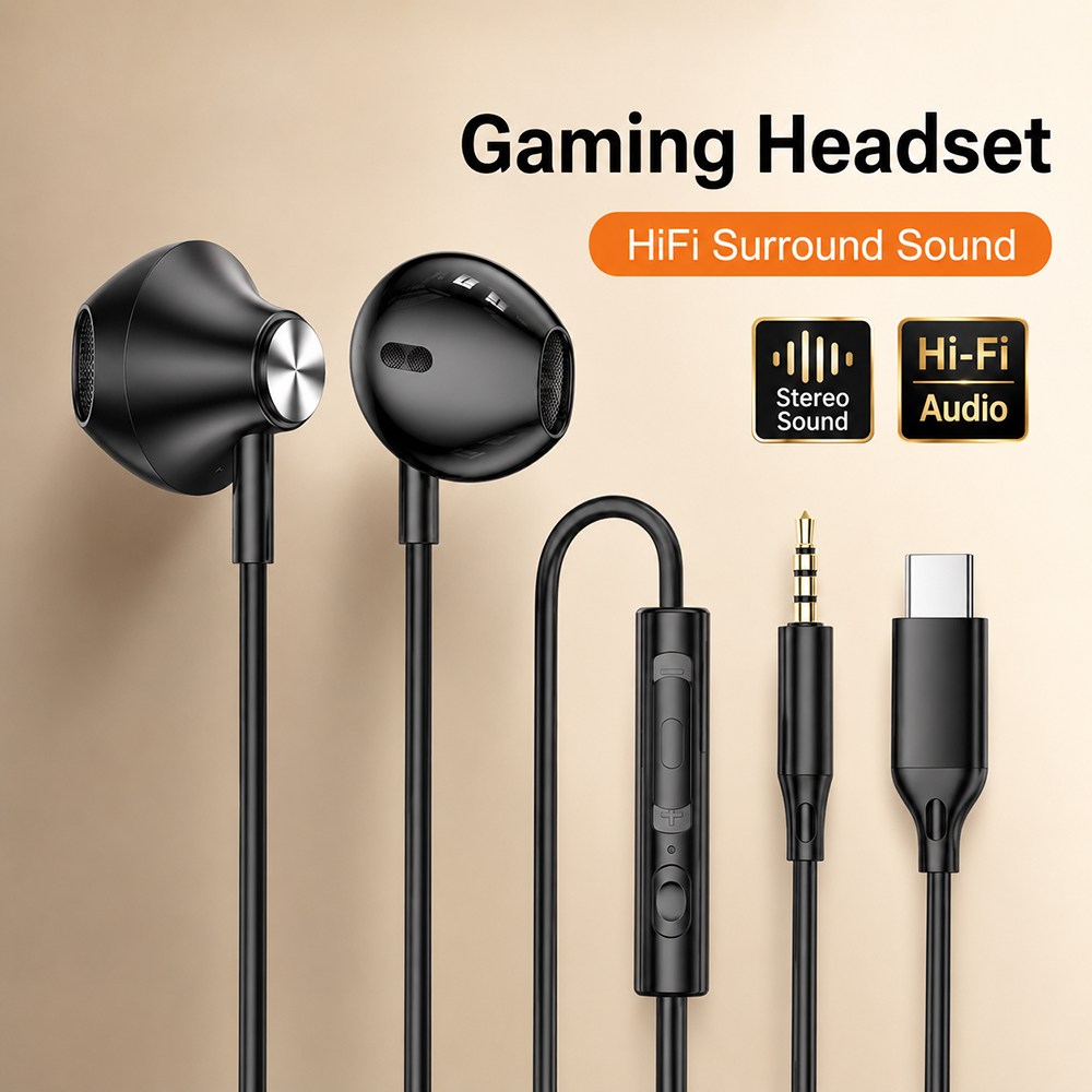 Gaming Accessories Tablet - Auriculares envolventes HiFi, sonido estéreo de