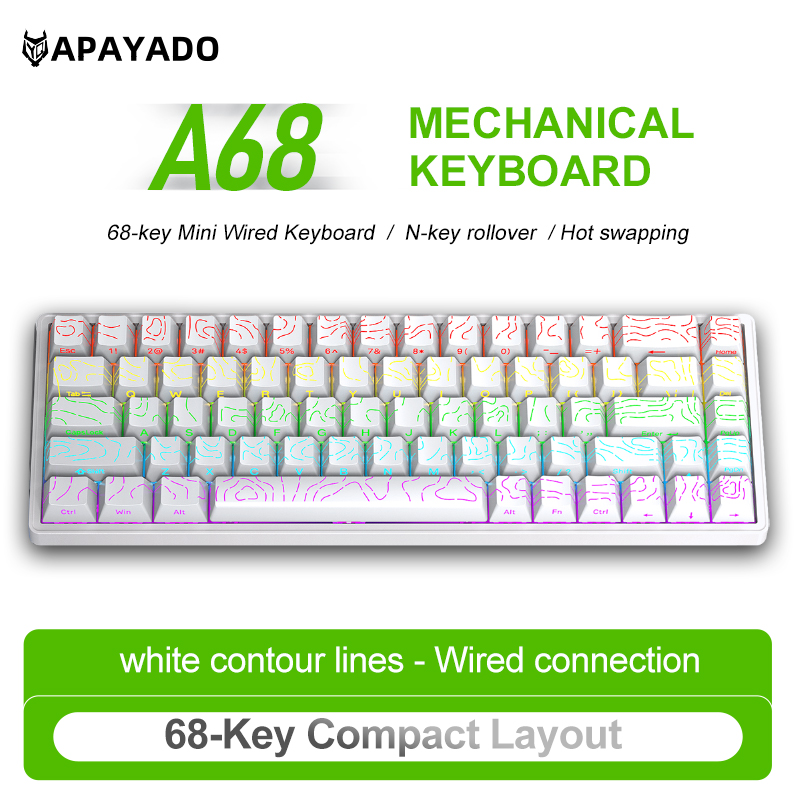 Gaming Accessories Uk - Teclado Mecánico para Juegos APAYADO A68