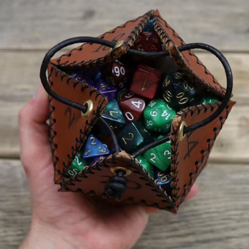 Bolsa de Dados D20 de Cuero, C - Gaming Accessories Ideas reseña y precio