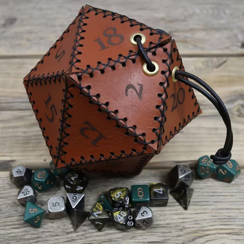 Bolsa de Dados D20 de Cuero, C - Gaming Accessories Ideas reseña y precio