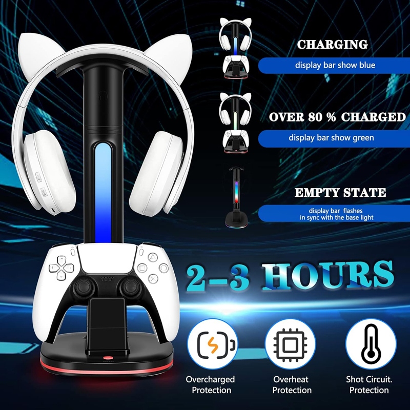 Estación de carga del controla - Headset Stand Rgb reseña y precio